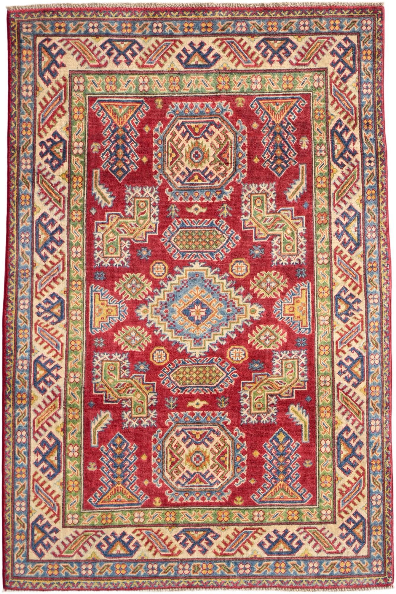 Detail image 2 of 10: 3' 11 x 5' 11 Hand Knotted Kazak Rug