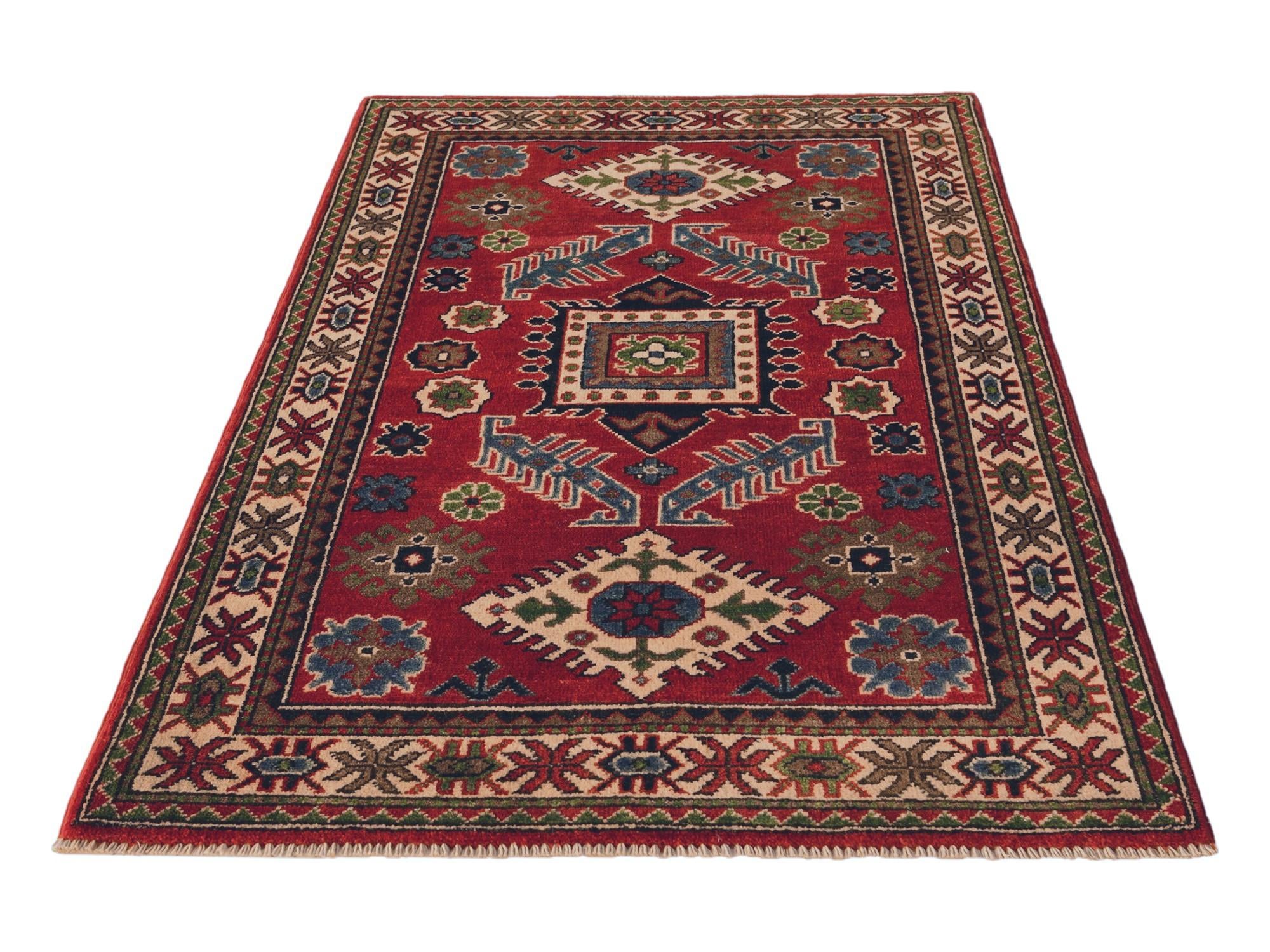 3' 1 x 4' 11 Hand Knotted Kazak Rug