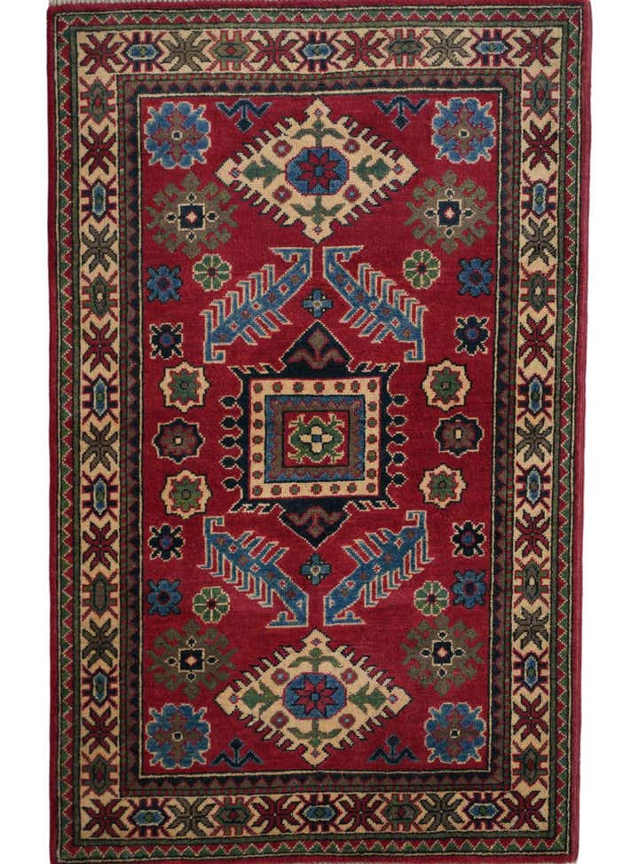 3' 1 x 4' 11 Hand Knotted Kazak Rug