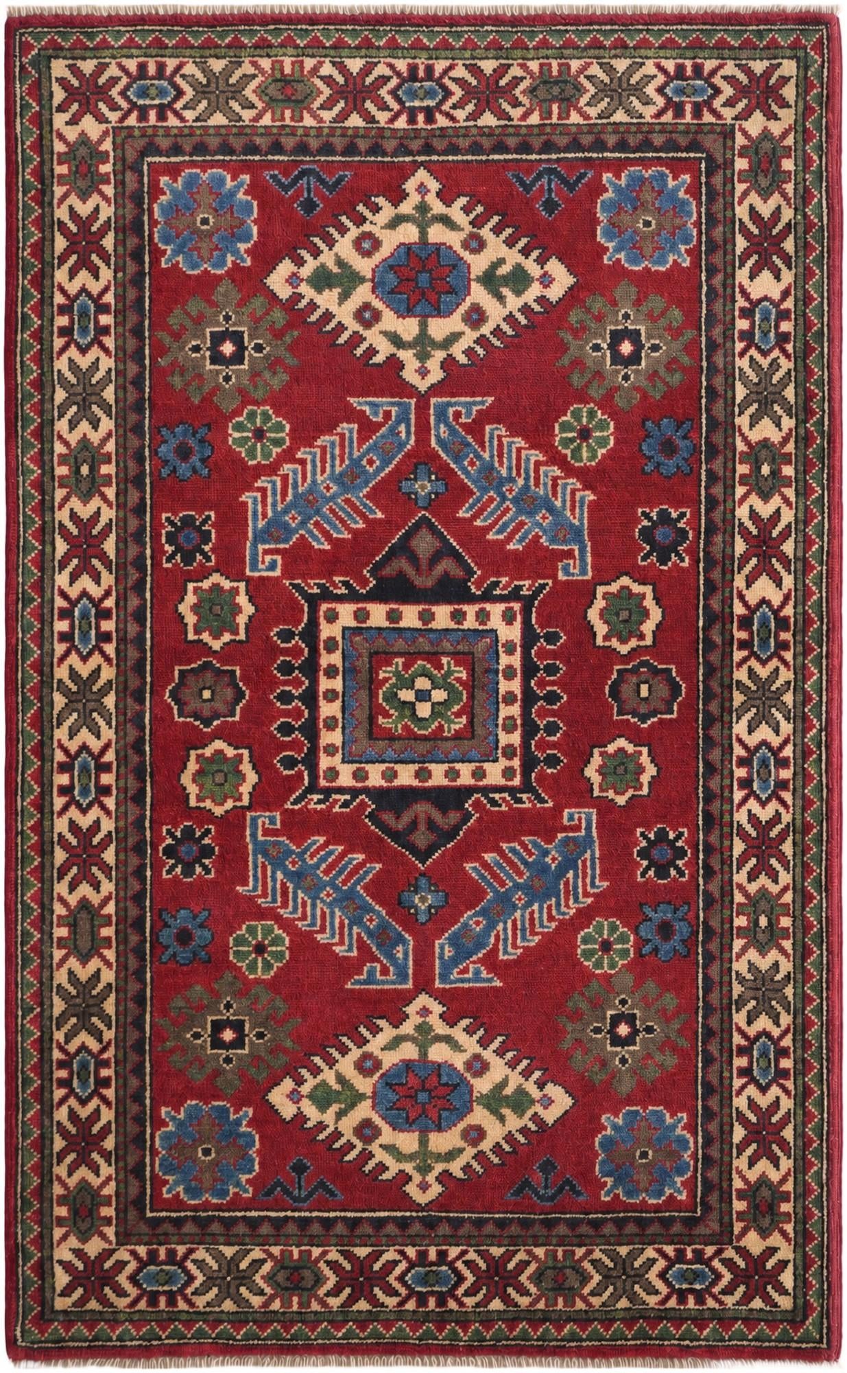 3' 1 x 4' 11 Hand Knotted Kazak Rug