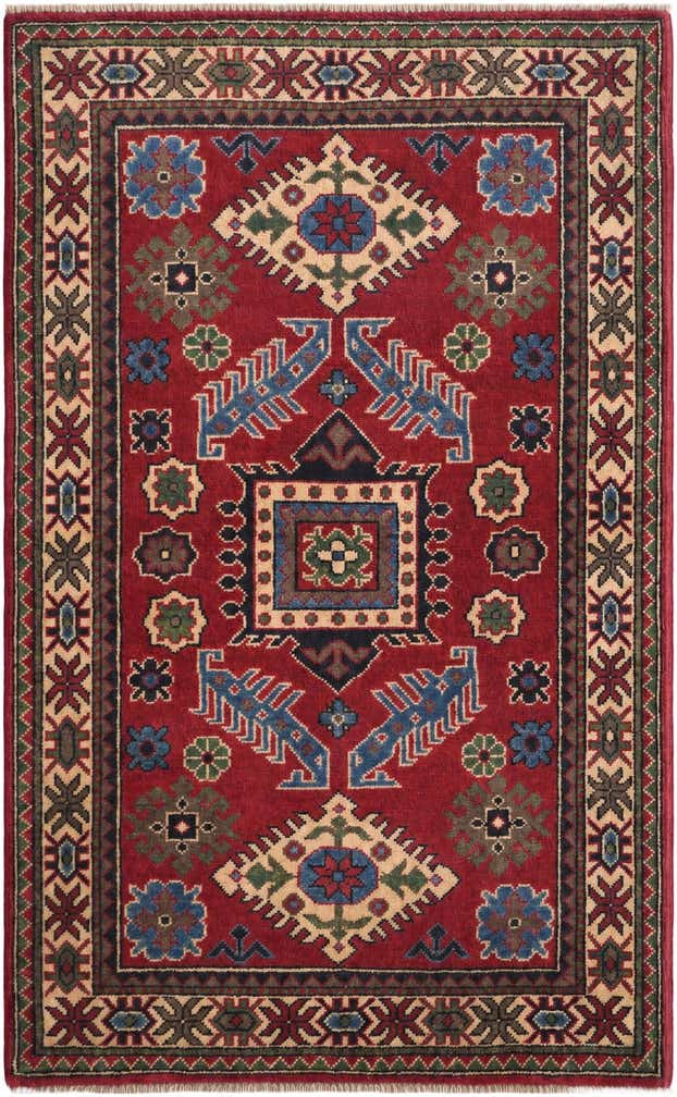 3' 1 x 4' 11 Hand Knotted Kazak Rug