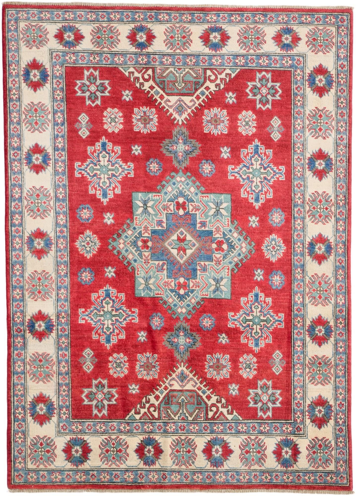 4' 11 x 6' 10 Hand Knotted Kazak Rug