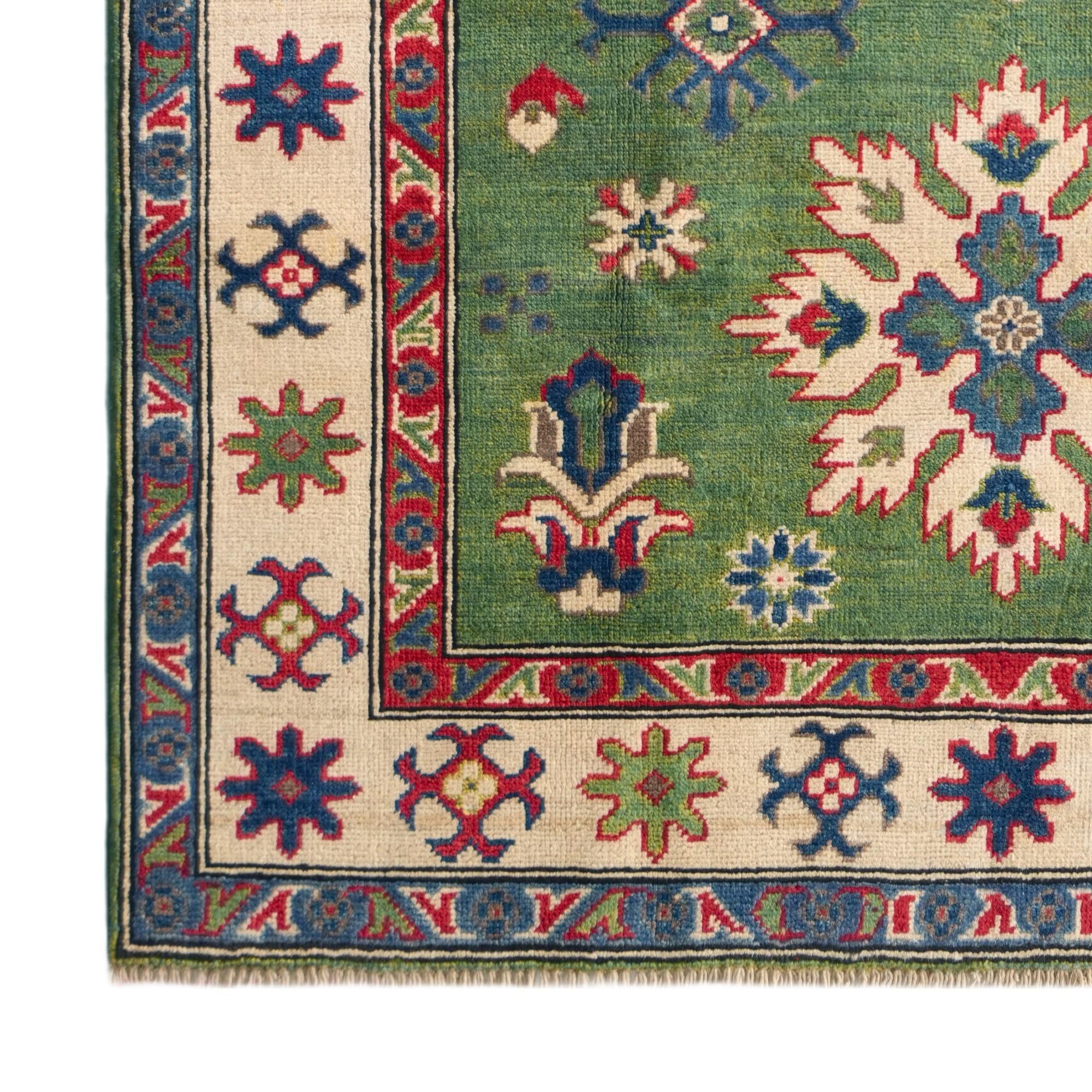 Detail image 7 of 12: 4' 1 x 5' 10 Hand Knotted Kazak Rug