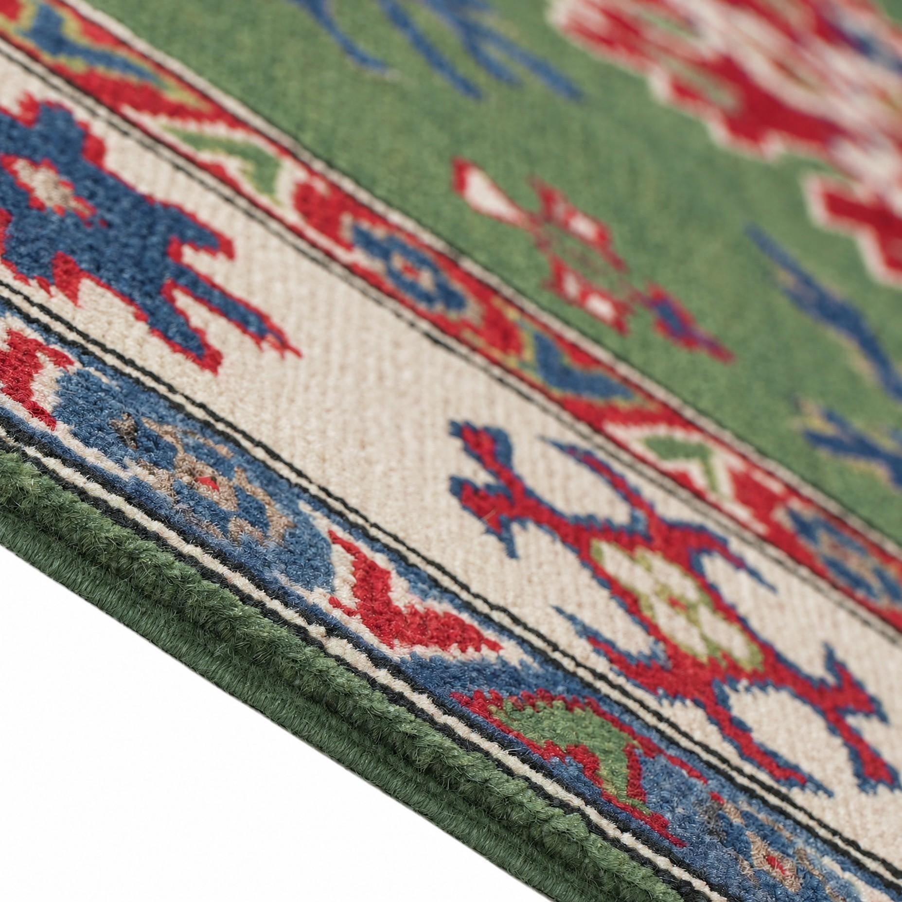 Detail image 8 of 12: 4' 1 x 5' 10 Hand Knotted Kazak Rug