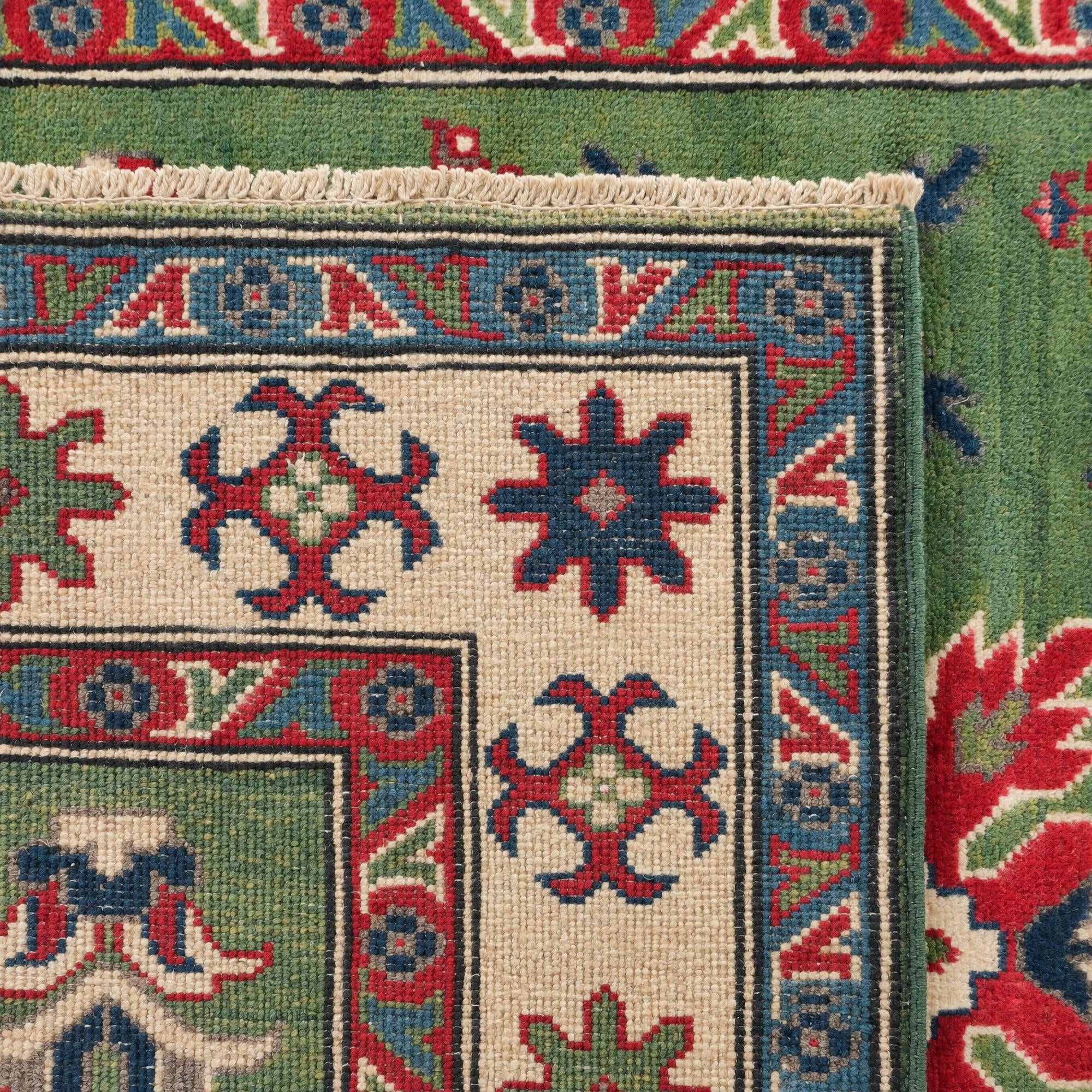 Detail image 12 of 12: 4' 1 x 5' 10 Hand Knotted Kazak Rug
