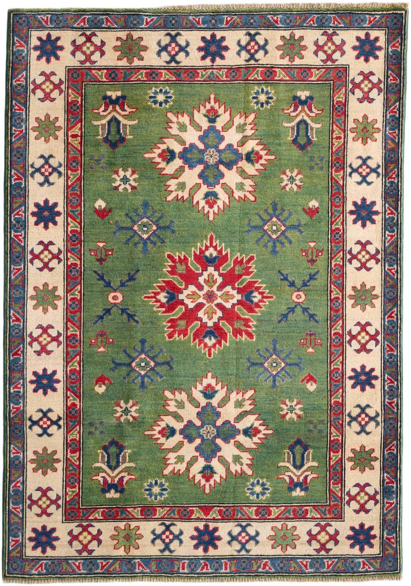Detail image 2 of 12: 4' 1 x 5' 10 Hand Knotted Kazak Rug