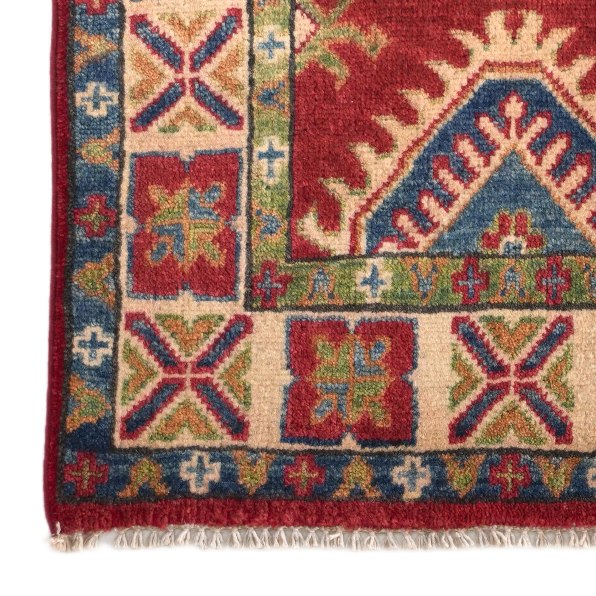 60cm x 90cm Hand Knotted Kazak Rug