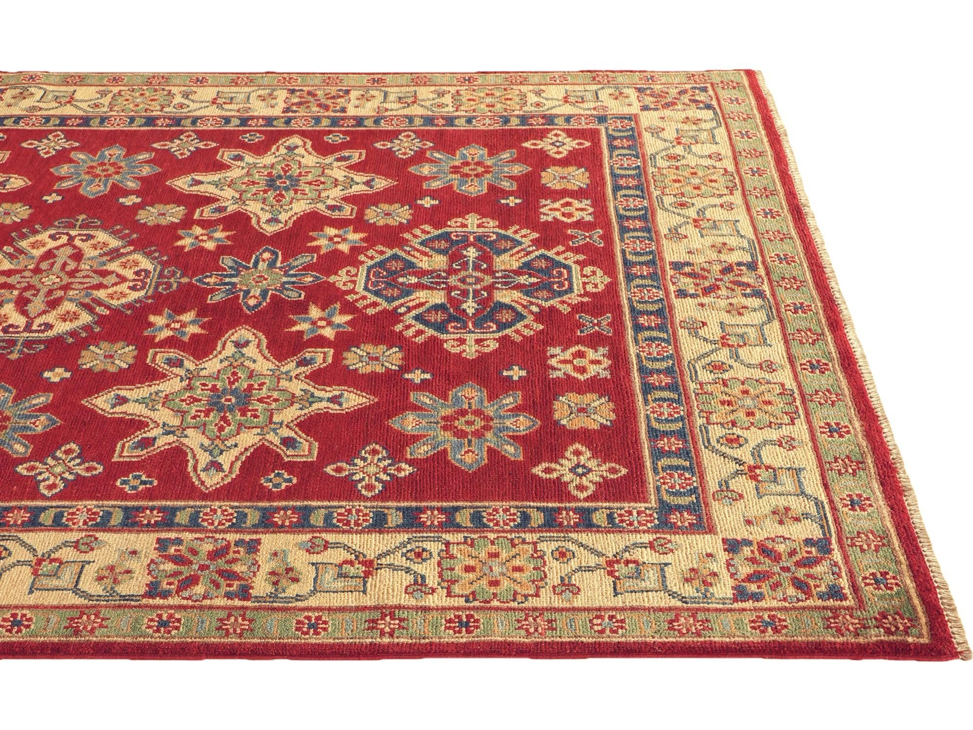 150cm x 215cm Hand Knotted Kazak Rug