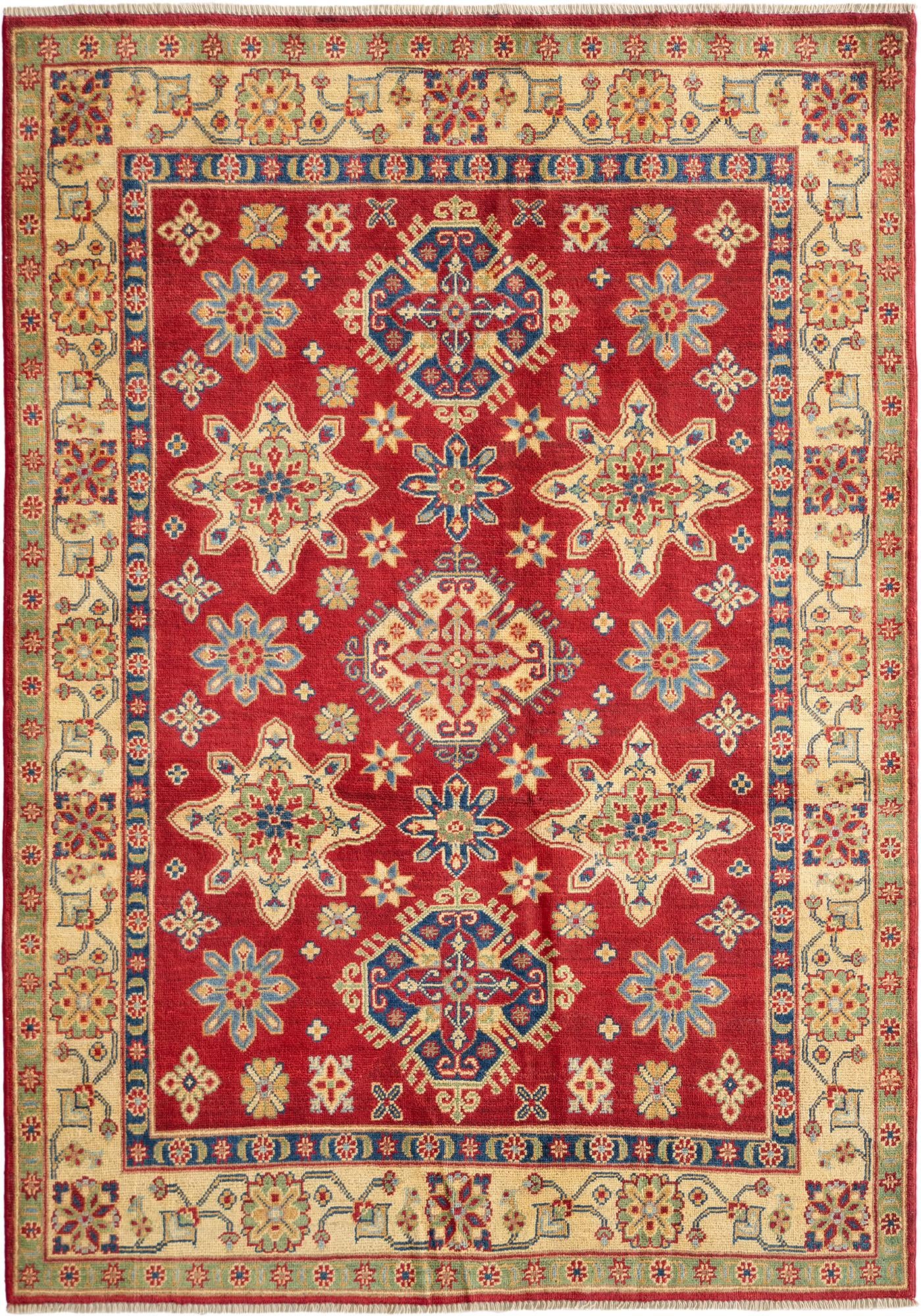 4' 11 x 7' Hand Knotted Kazak Rug