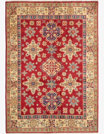 4' 11 x 7' Hand Knotted Kazak Rug