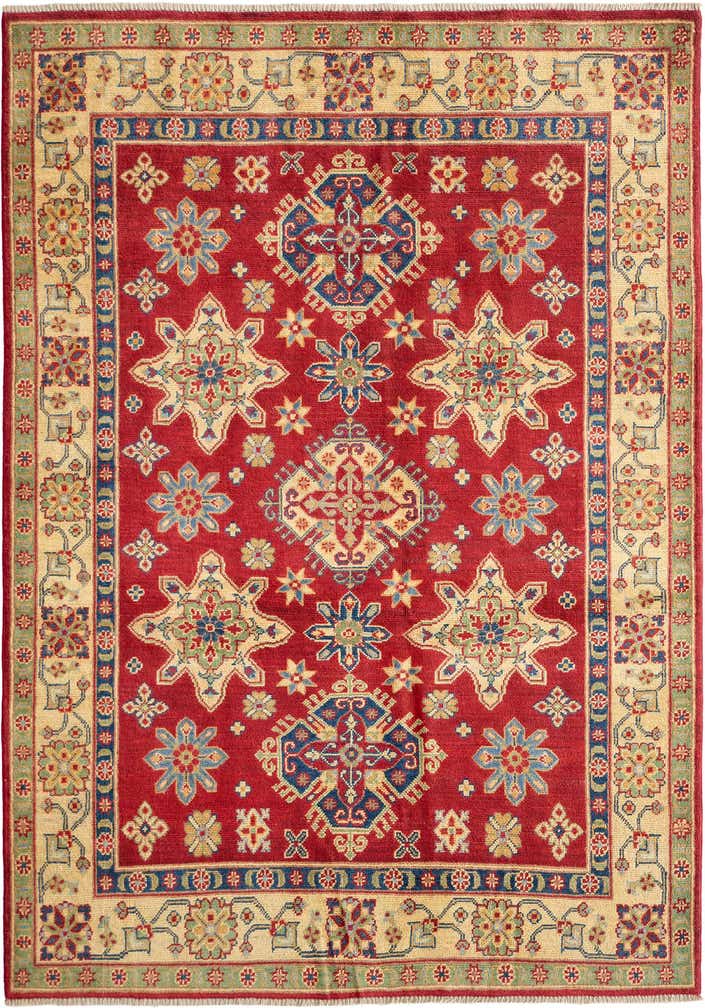 4' 11 x 7' Hand Knotted Kazak Rug