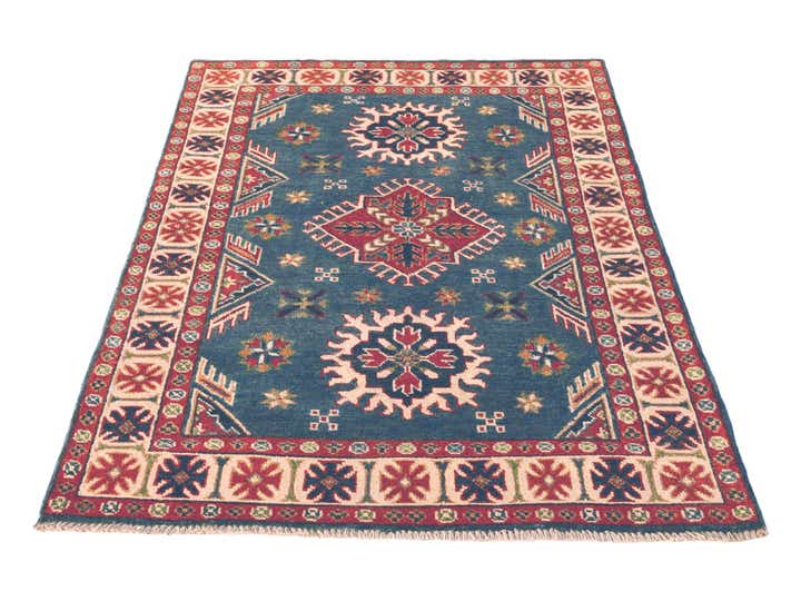 3' 5 x 4' 10 Hand Knotted Kazak Rug