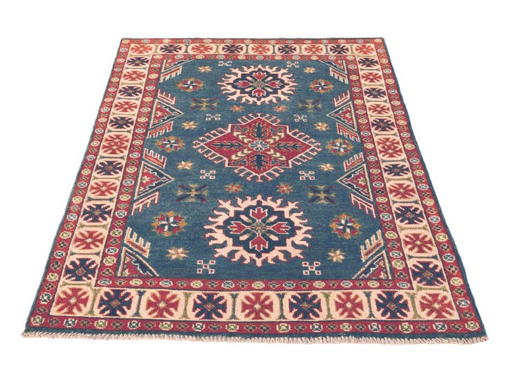 Detail image of 3' 5 x 4' 10 Hand Knotted Kazak Rug
