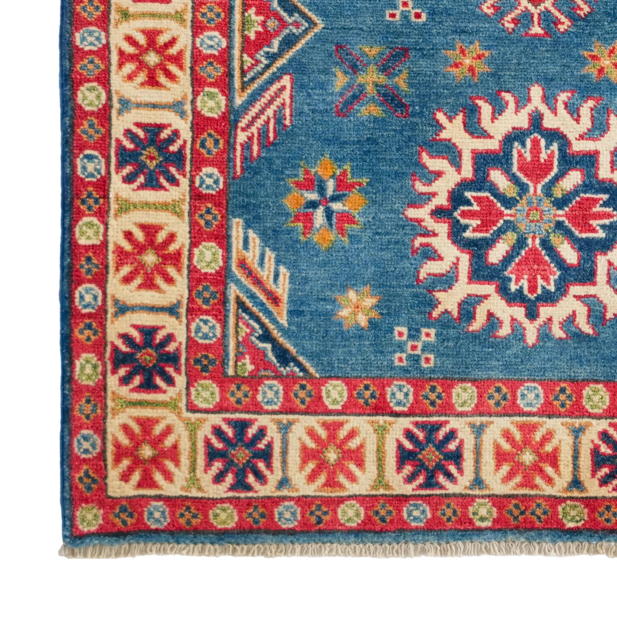 3' 5 x 4' 10 Hand Knotted Kazak Rug