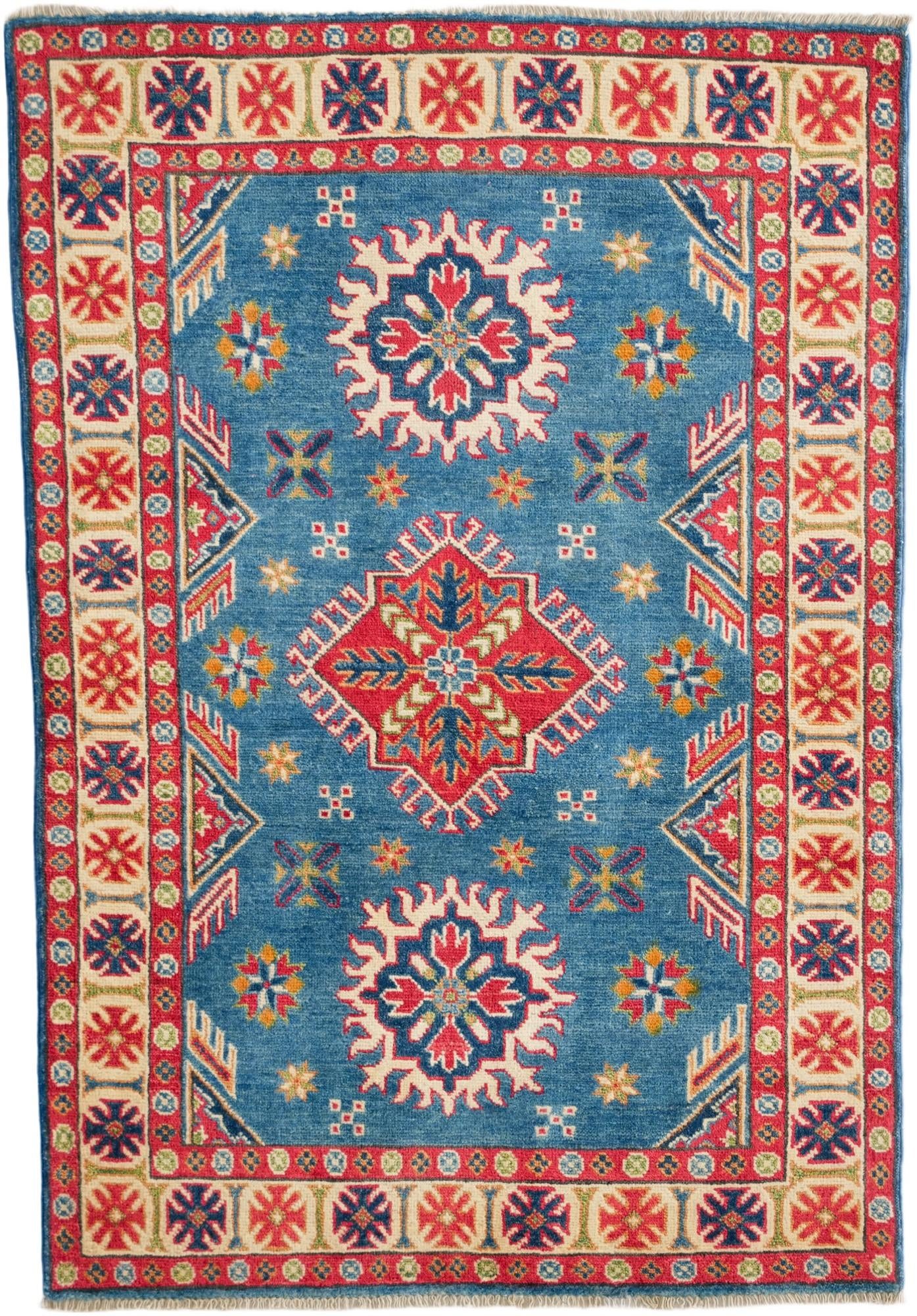 3' 5 x 4' 10 Hand Knotted Kazak Rug