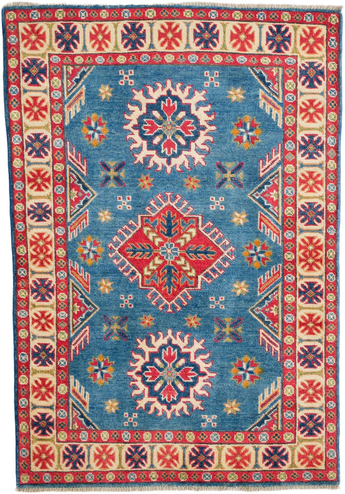 3' 5 x 4' 10 Hand Knotted Kazak Rug