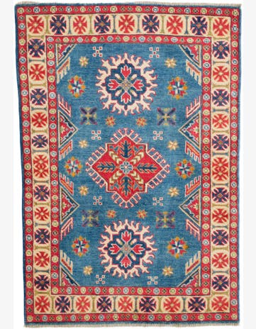 3' 5 x 4' 10 Hand Knotted Kazak Rug