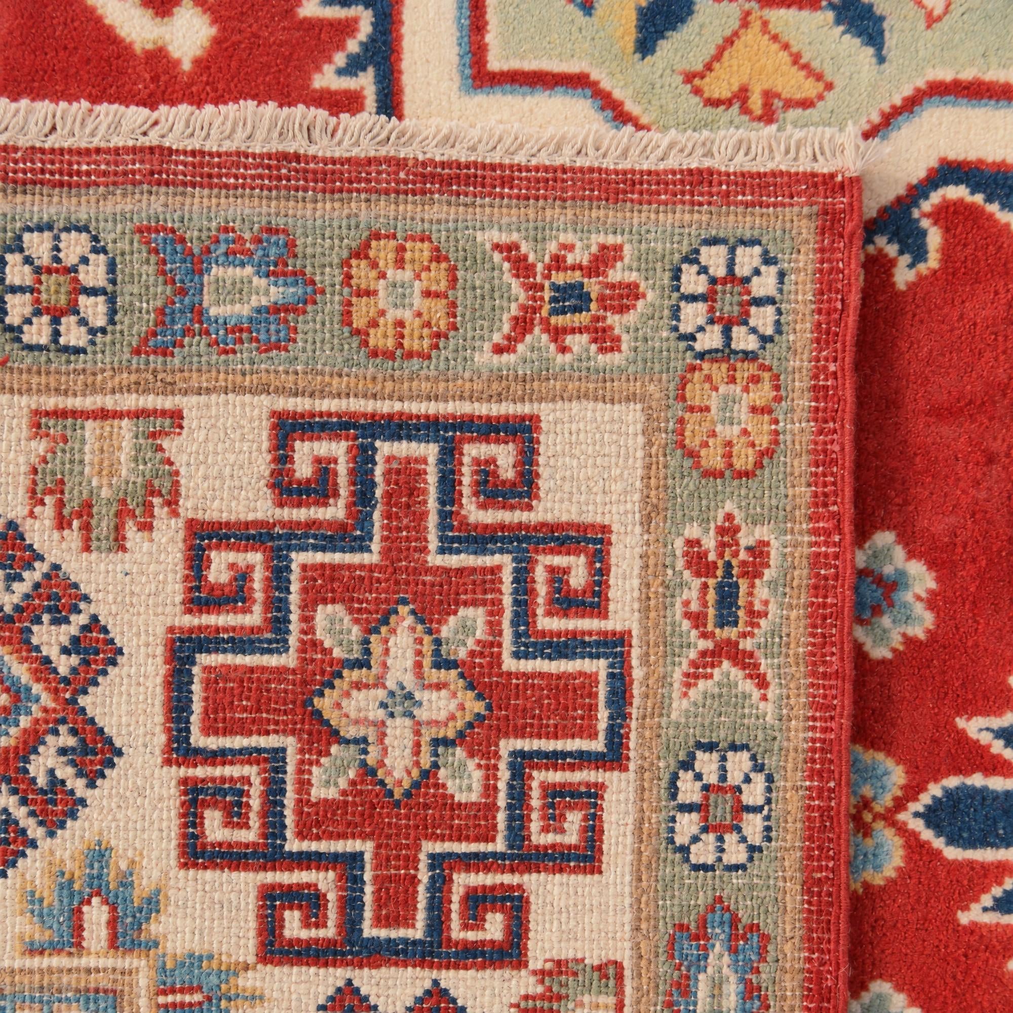 180cm x 295cm Hand Knotted Kazak Rug