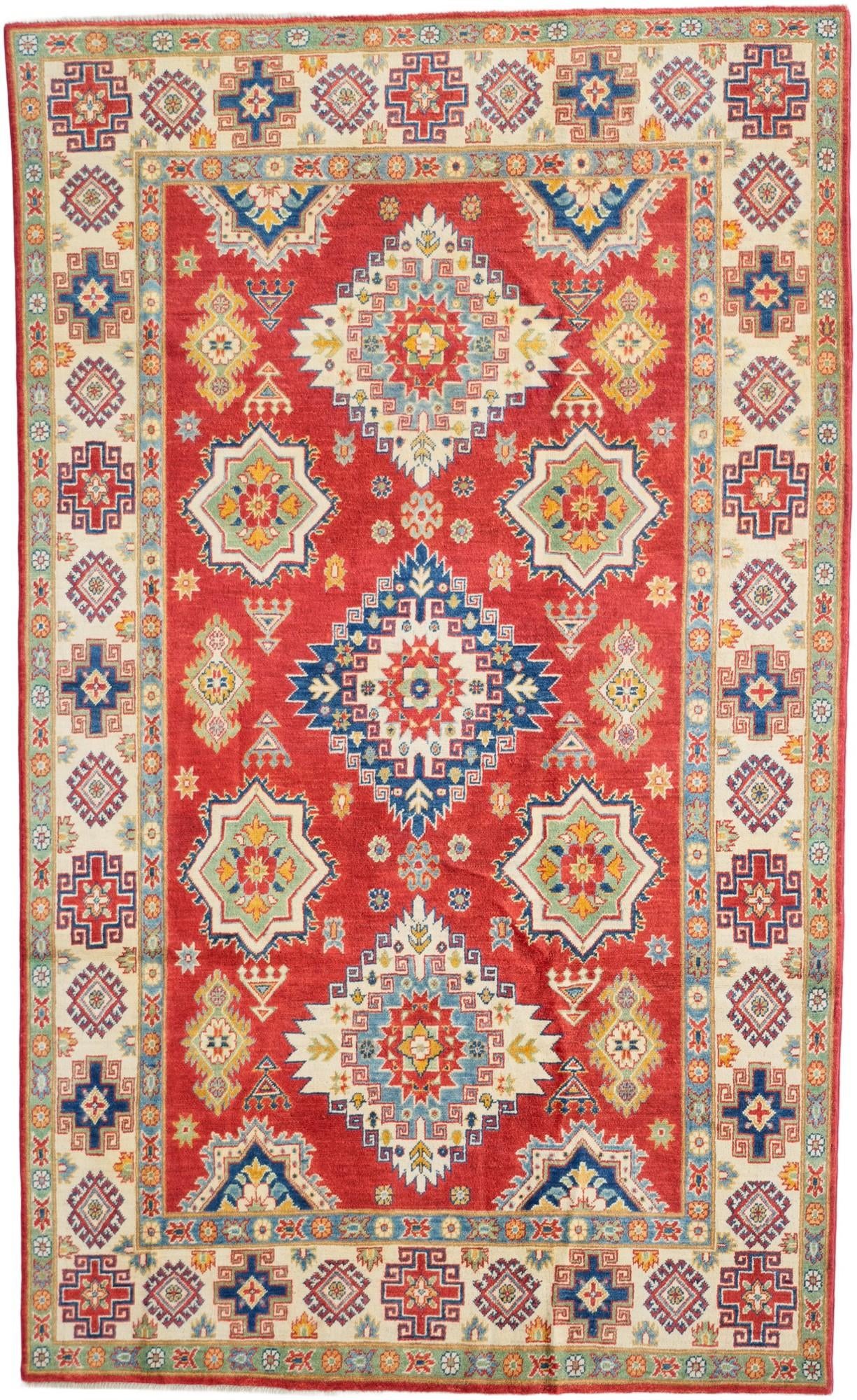 5' 10 x 9' 7 Hand Knotted Kazak Rug
