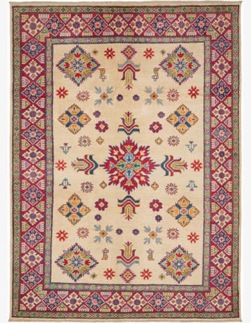 5' 1 x 6' 11 Hand Knotted Kazak Rug