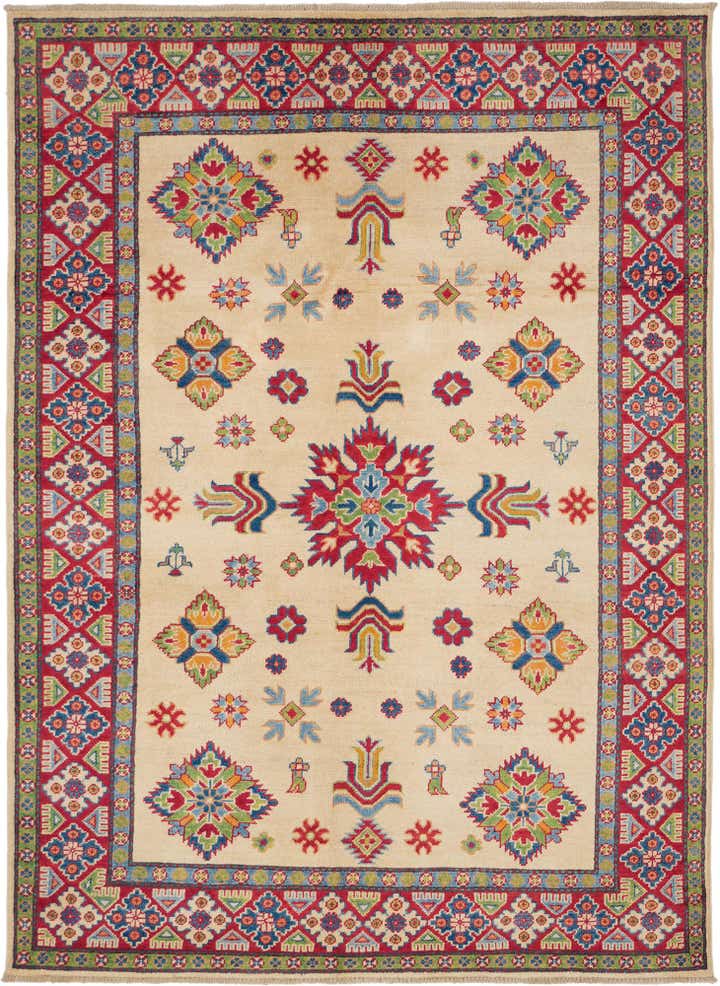5' 1 x 6' 11 Hand Knotted Kazak Rug