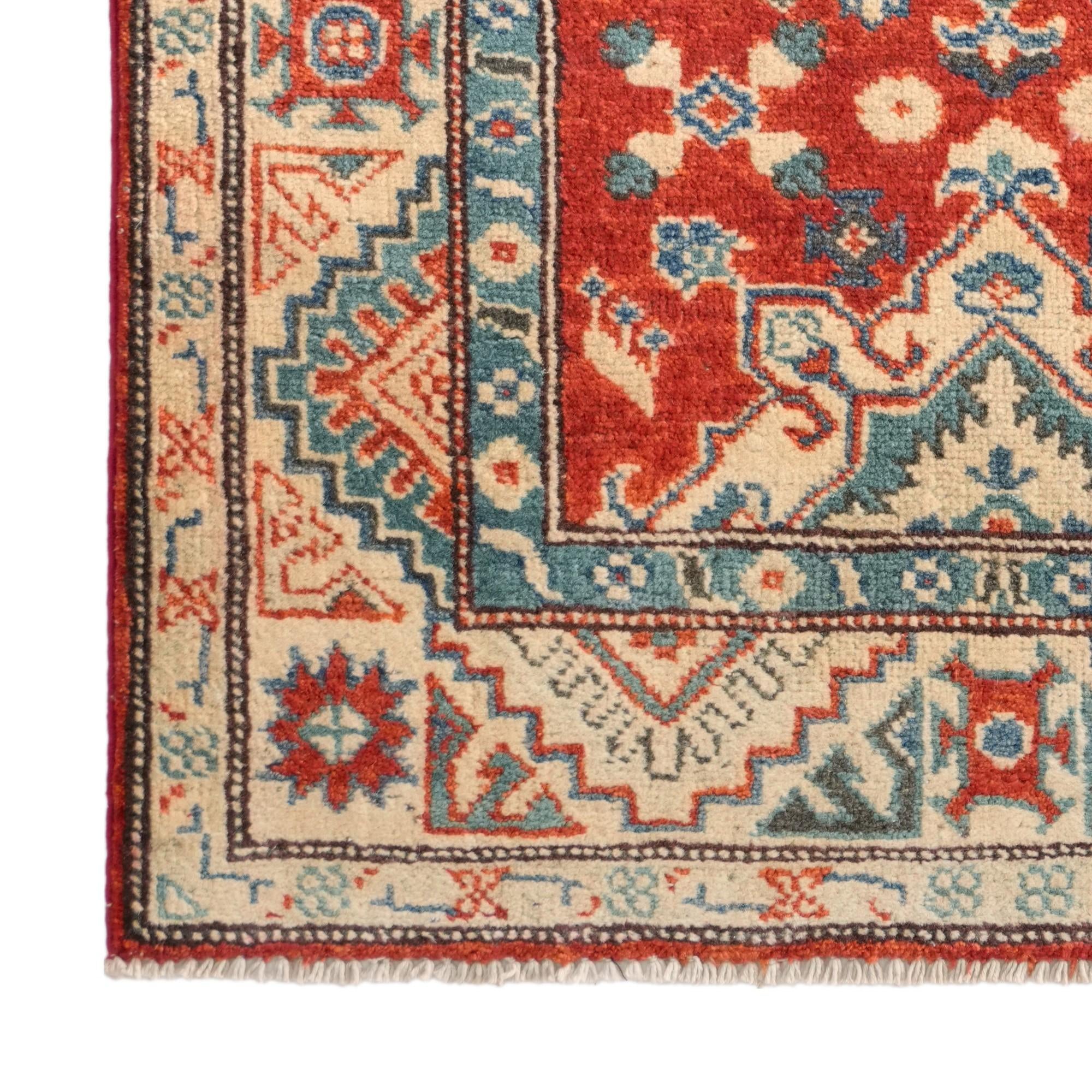Detail image 7 of 12: 2' 9 x 4' 1 Hand Knotted Kazak Rug