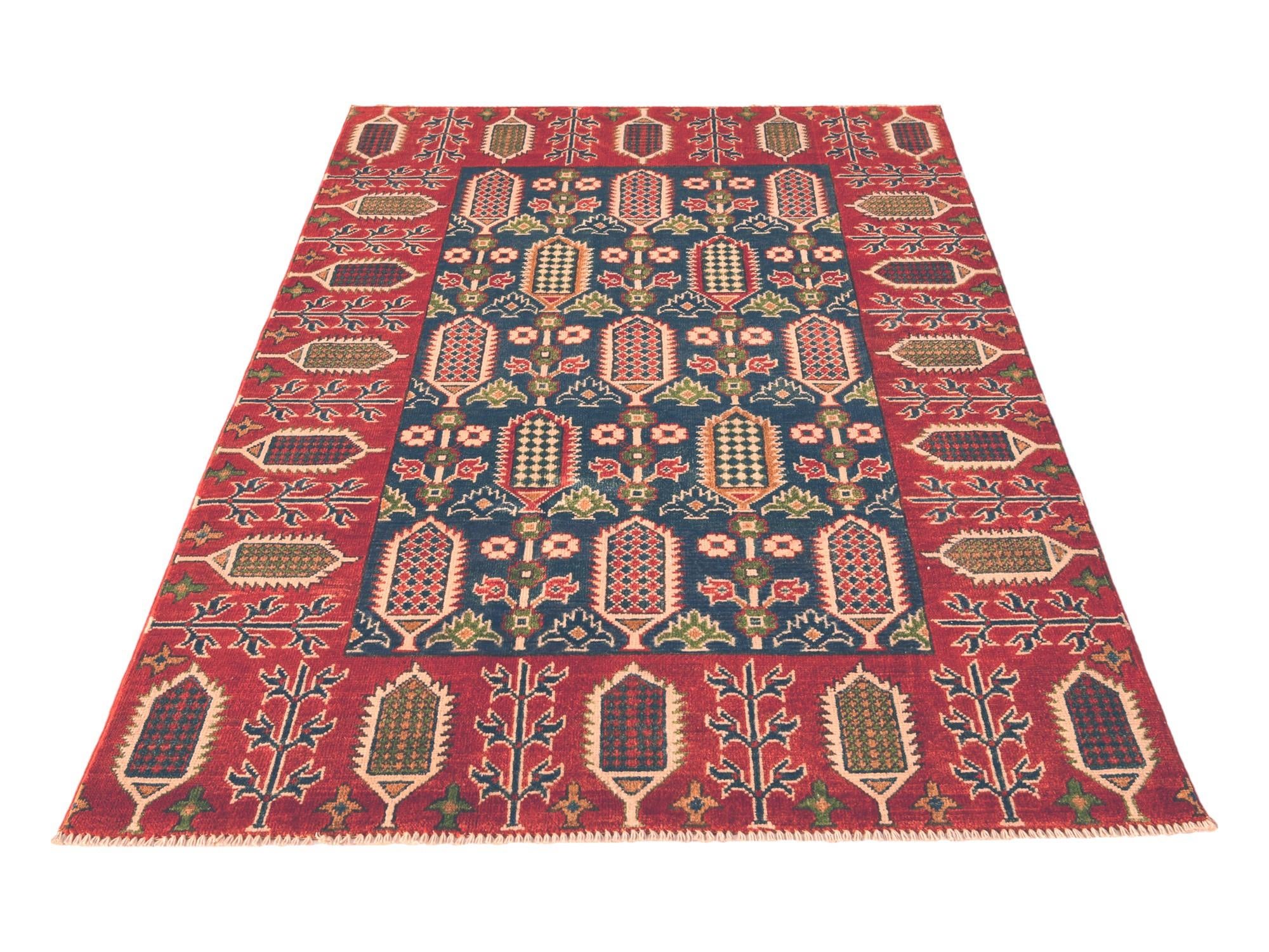 3' 11 x 6' 2 Hand Knotted Kazak Rug