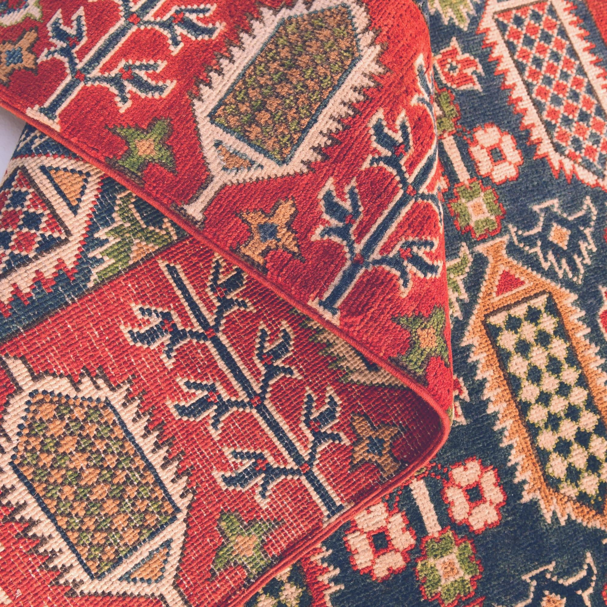 3' 11 x 6' 2 Hand Knotted Kazak Rug