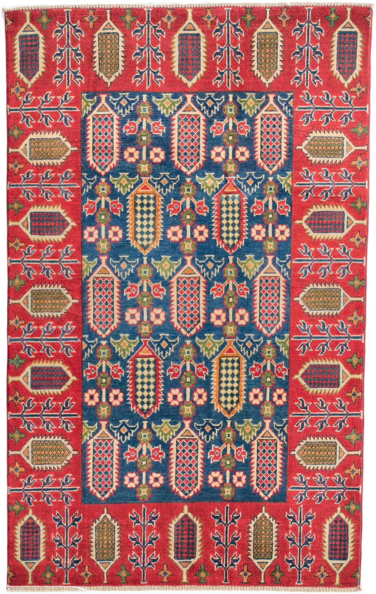 3' 11 x 6' 2 Hand Knotted Kazak Rug