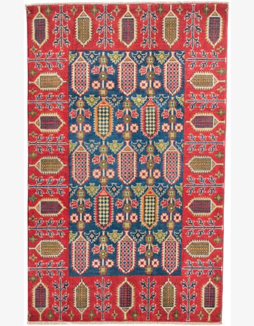 3' 11 x 6' 2 Hand Knotted Kazak Rug