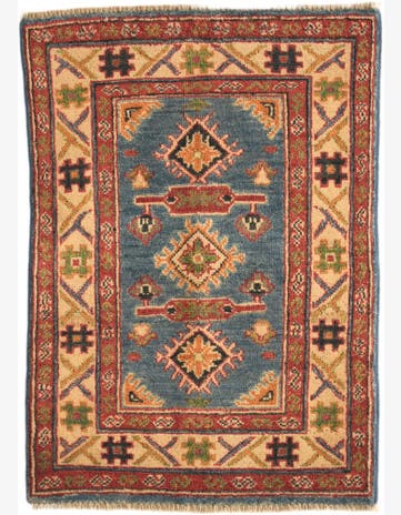 2' x 2' 10 Hand Knotted Kazak Rug