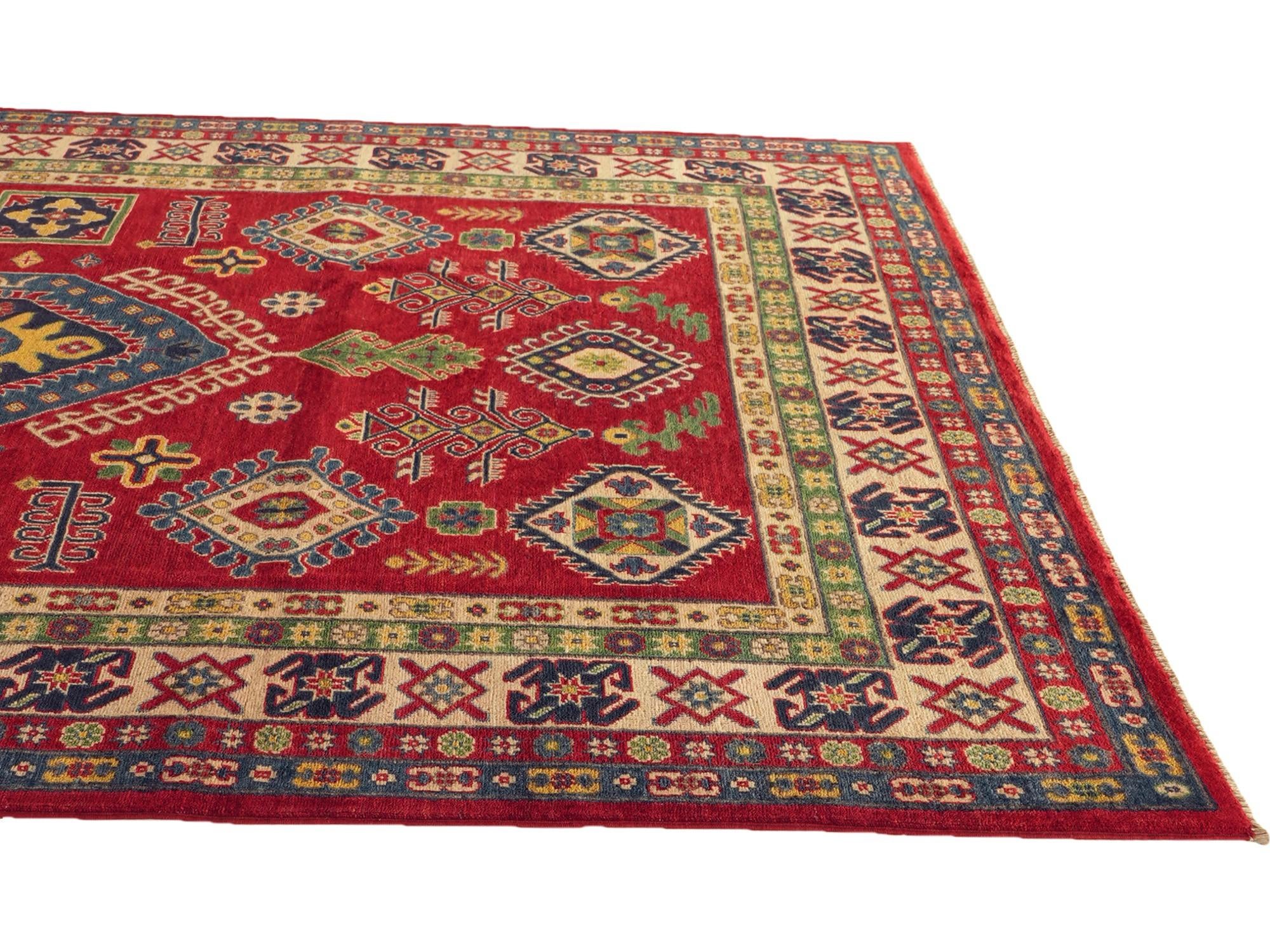 Detail image 6 of 10: 6' 7 x 10' 1 Hand Knotted Kazak Rug