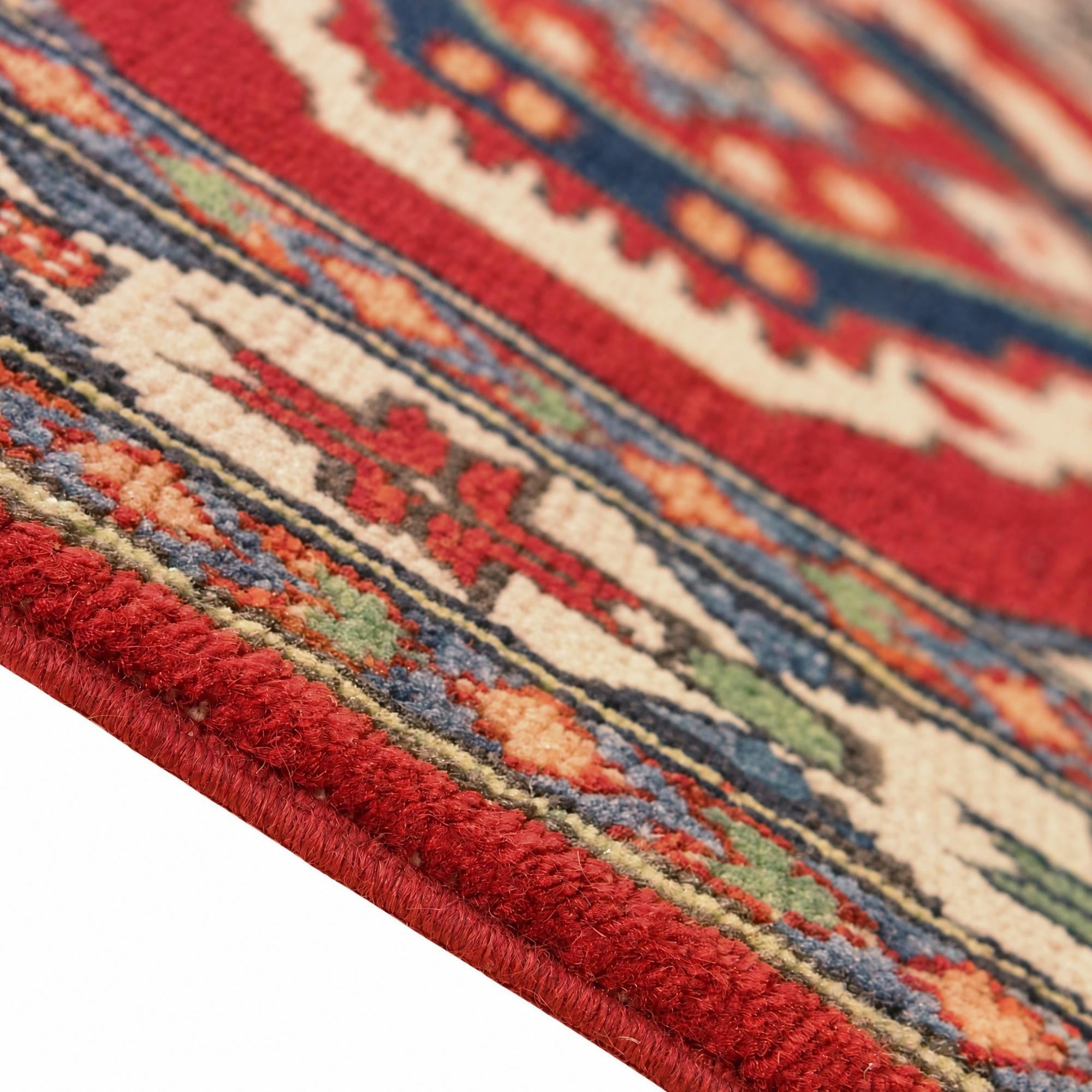 80cm x 130cm Handgeknüpft Kazak Teppich