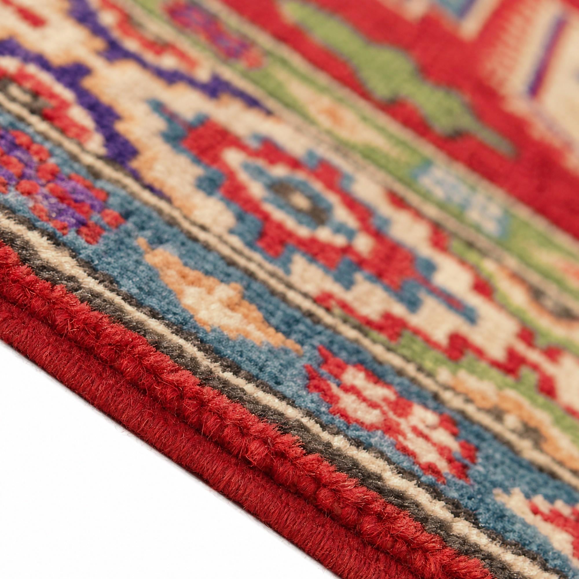80cm x 125cm Handgeknüpft Kazak Teppich
