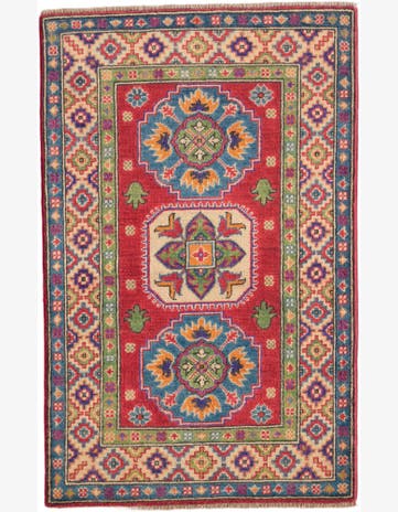 2' 7 x 4' 2 Hand Knotted Kazak Rug