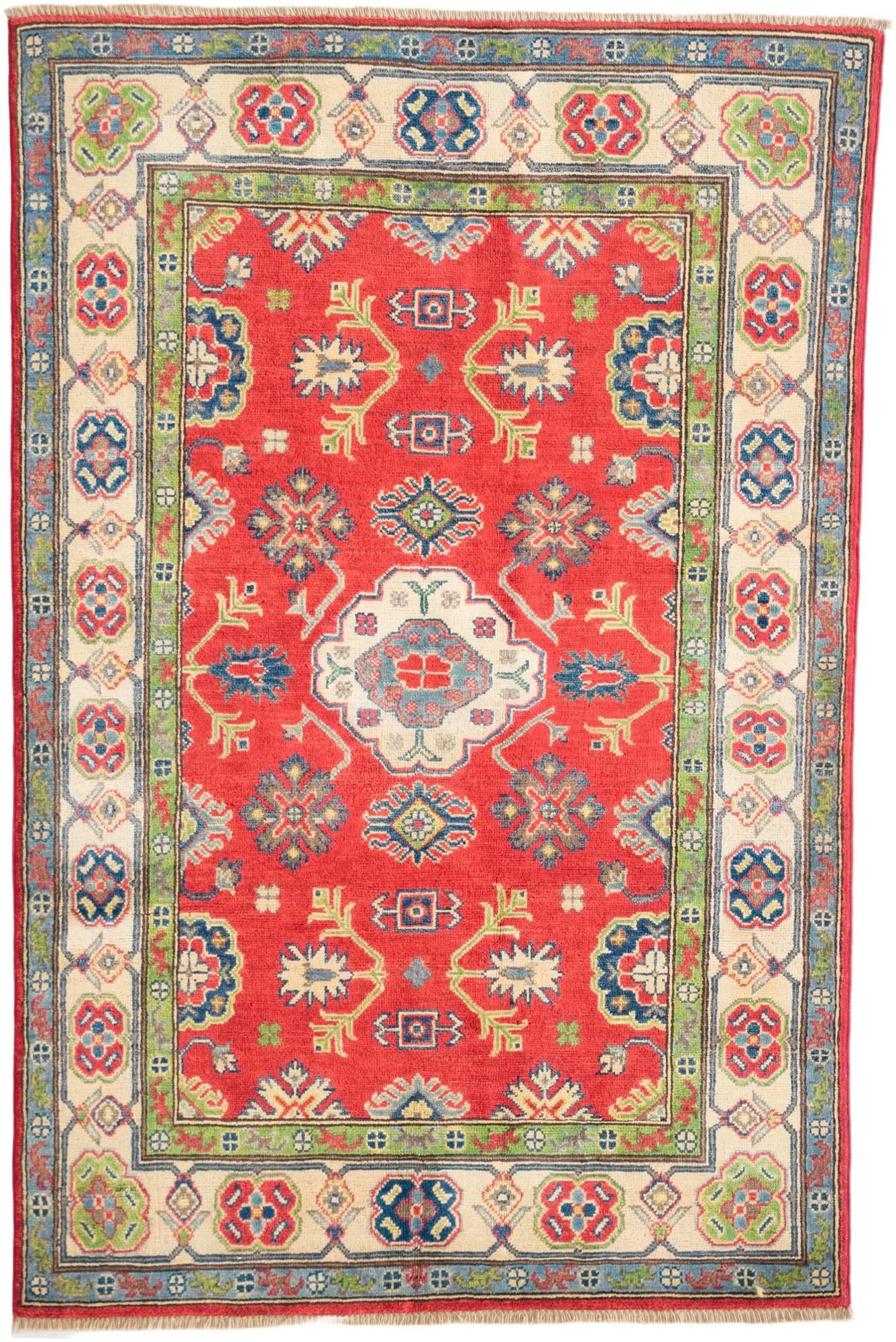 3' 11 x 5' 11 Hand Knotted Kazak Rug