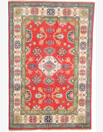 3' 11 x 5' 11 Hand Knotted Kazak Rug