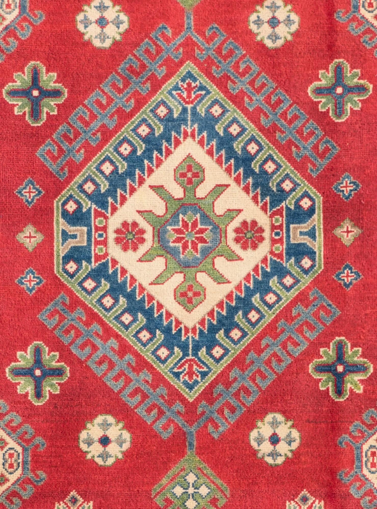 6' 8 x 9' 3 Hand Knotted Kazak Rug