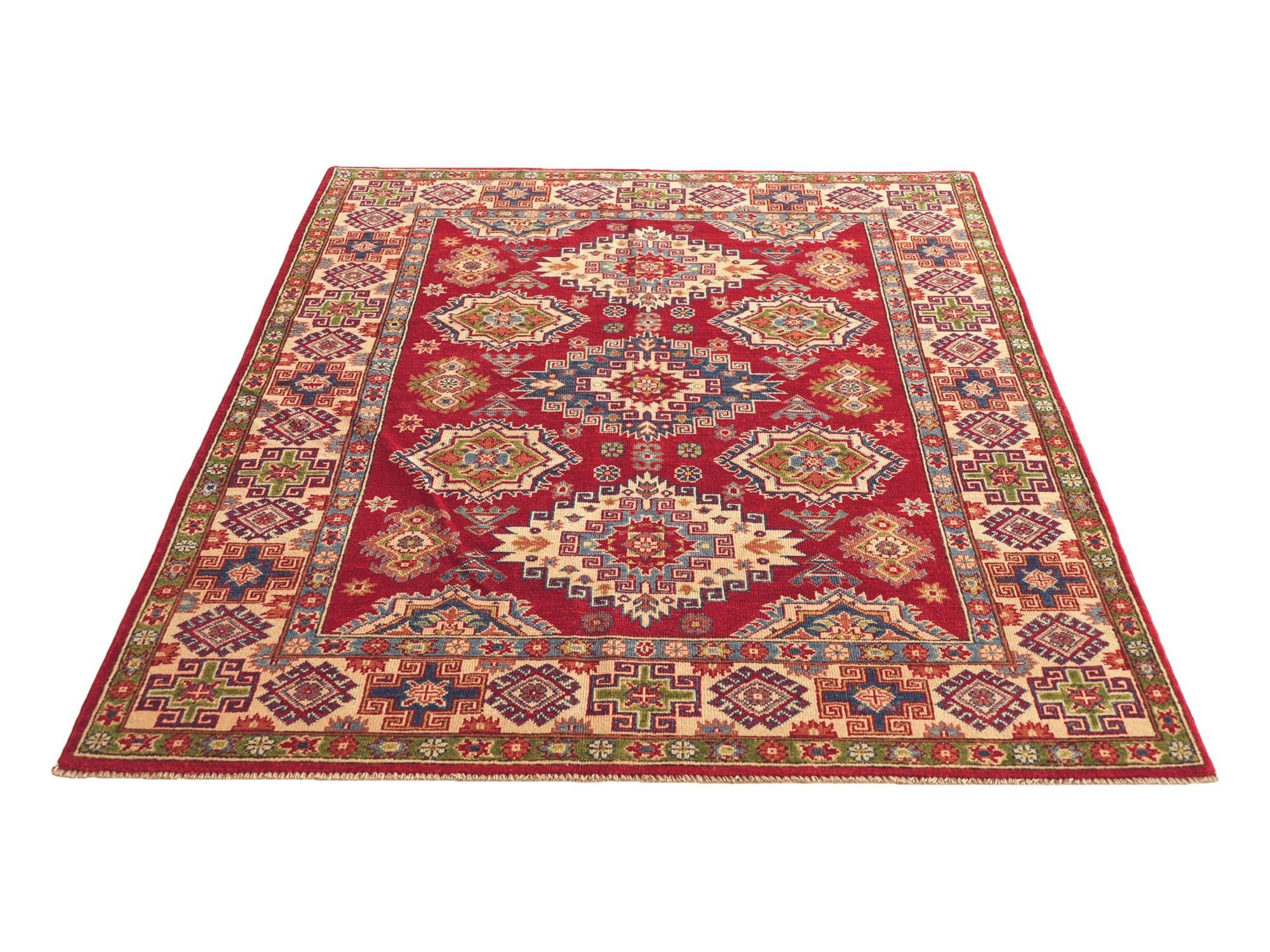 Detail image 5 of 12: 5' 1 x 7' Hand Knotted Kazak Rug