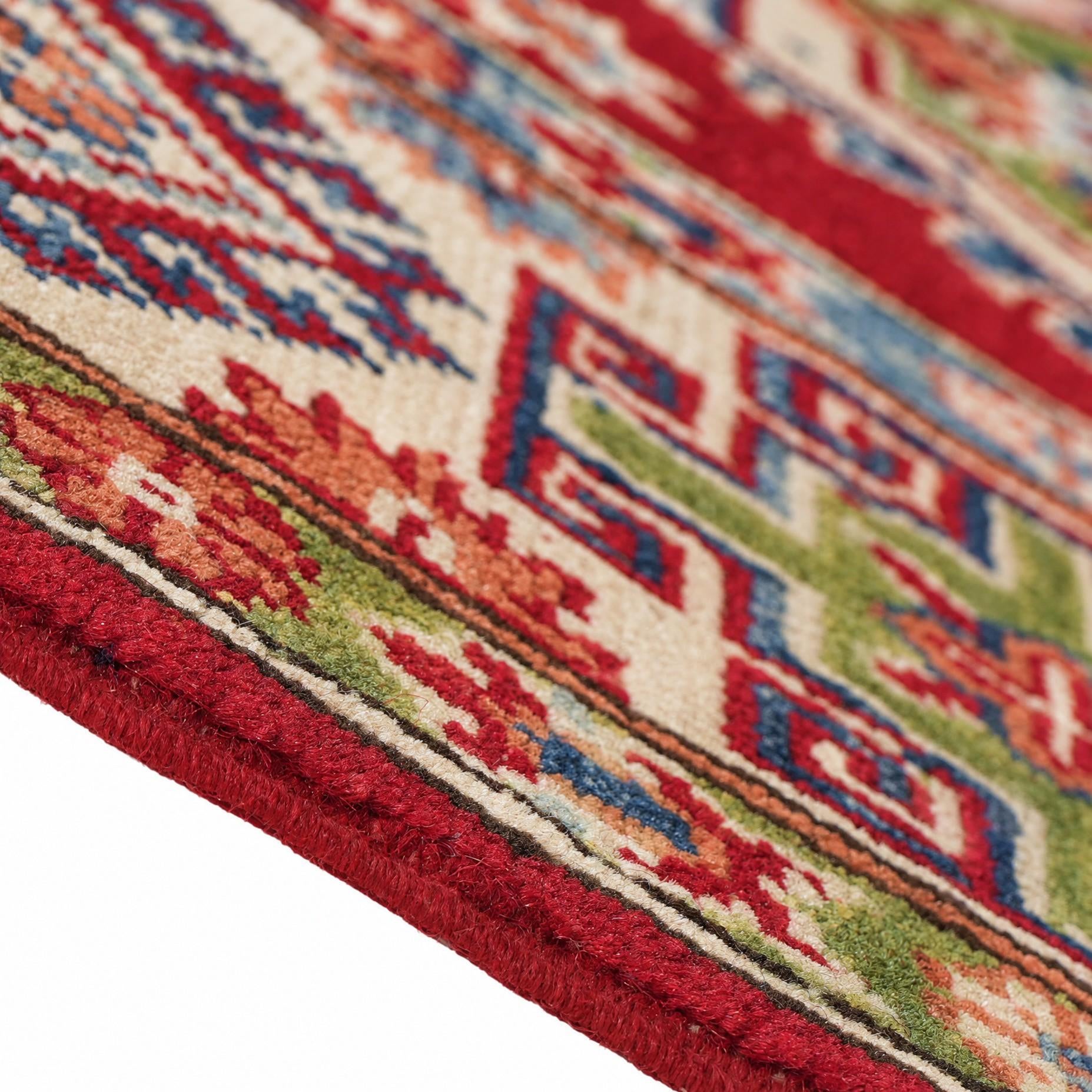 Detail image 8 of 12: 5' 1 x 7' Hand Knotted Kazak Rug