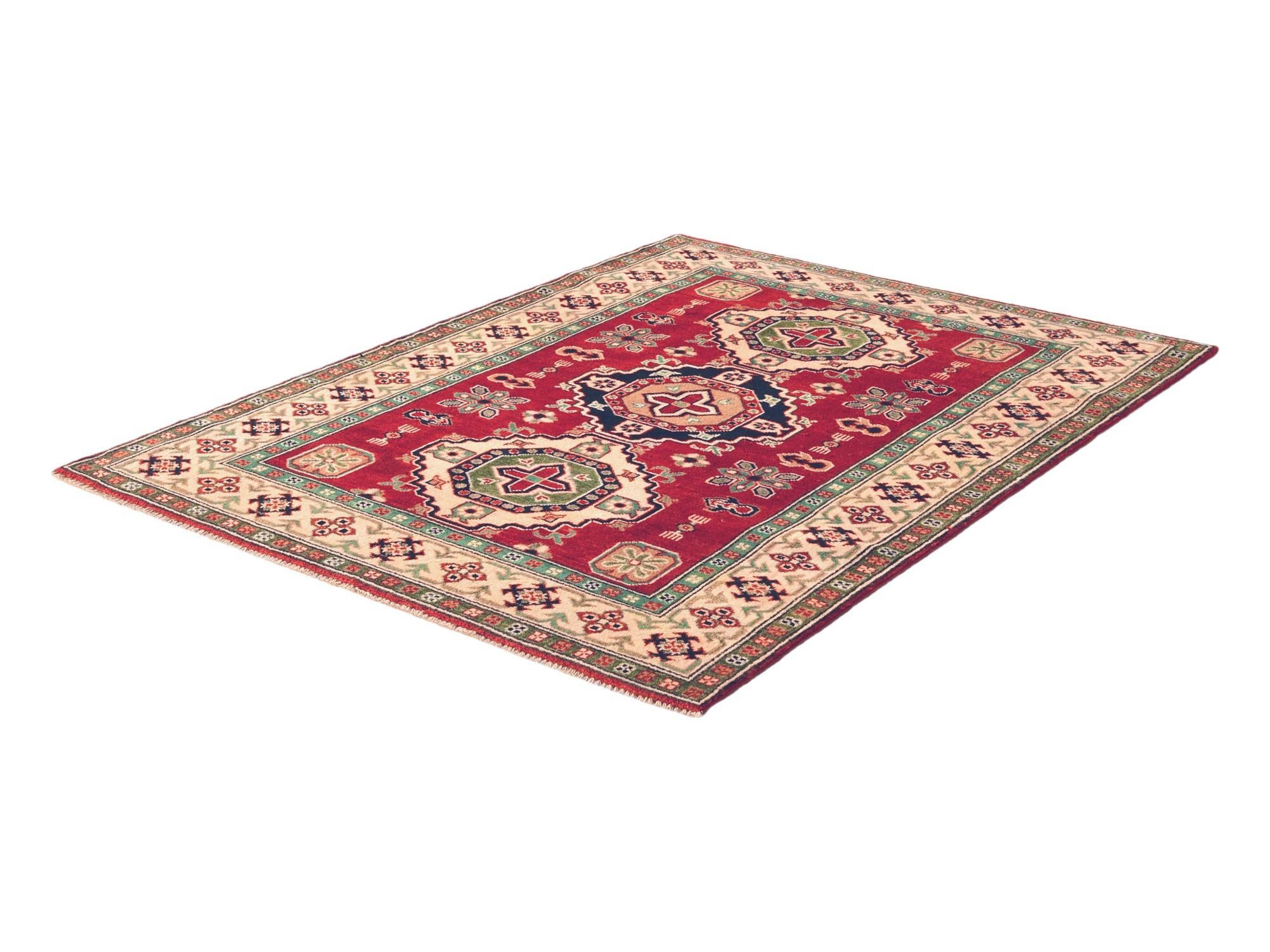 4' 4 x 5' 7 Hand Knotted Kazak Rug