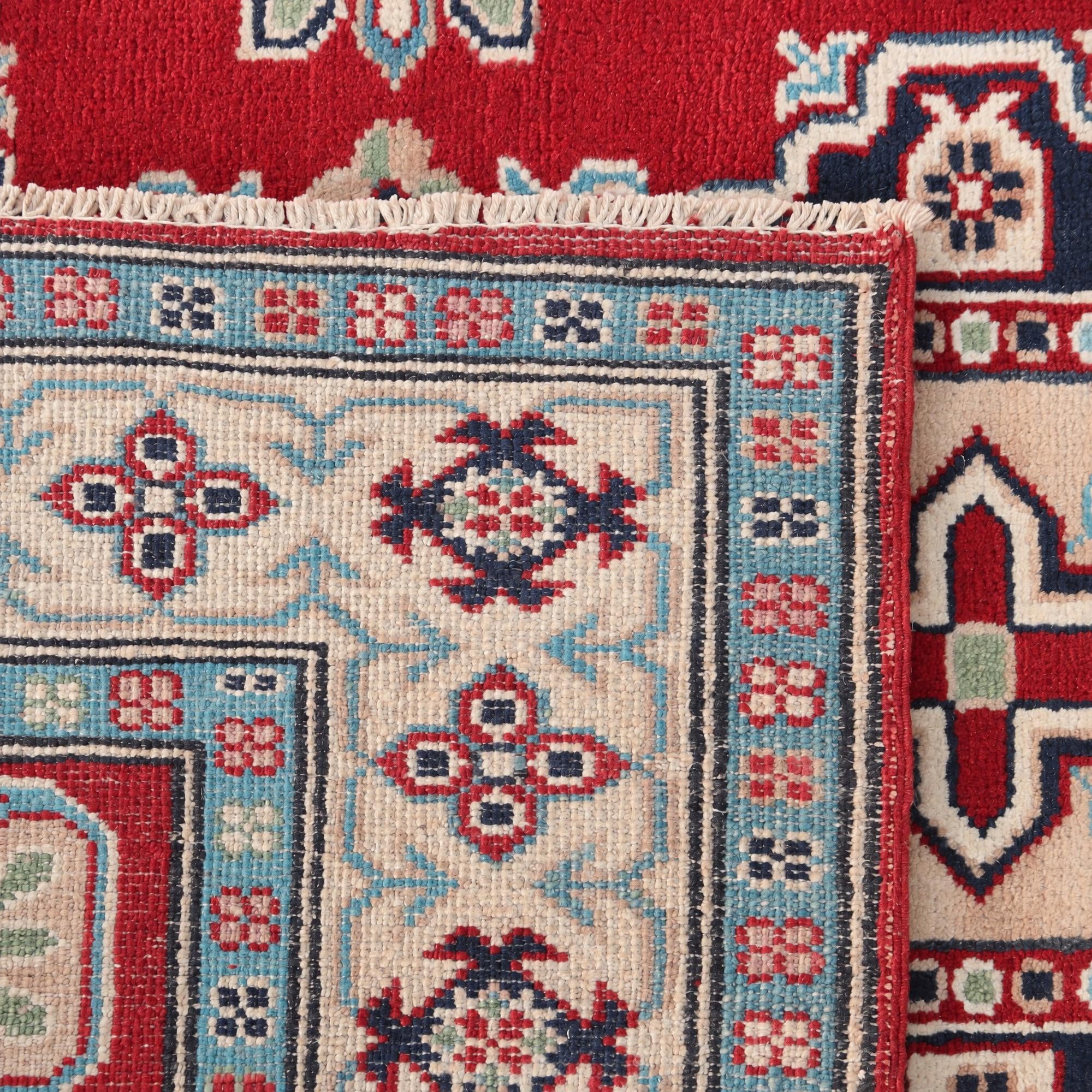 4' 4 x 5' 7 Hand Knotted Kazak Rug