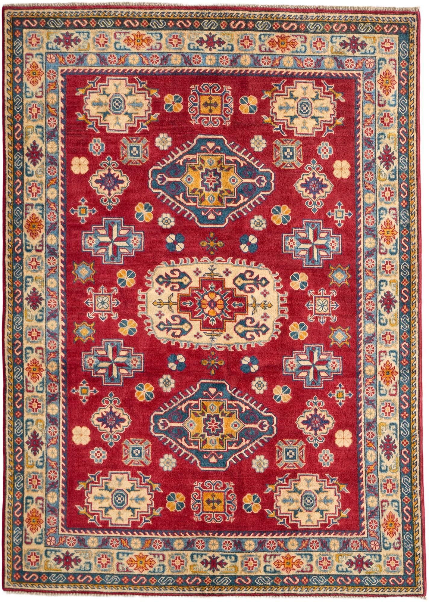 Detail image 2 of 10: 4' 11 x 6' 11 Hand Knotted Kazak Rug