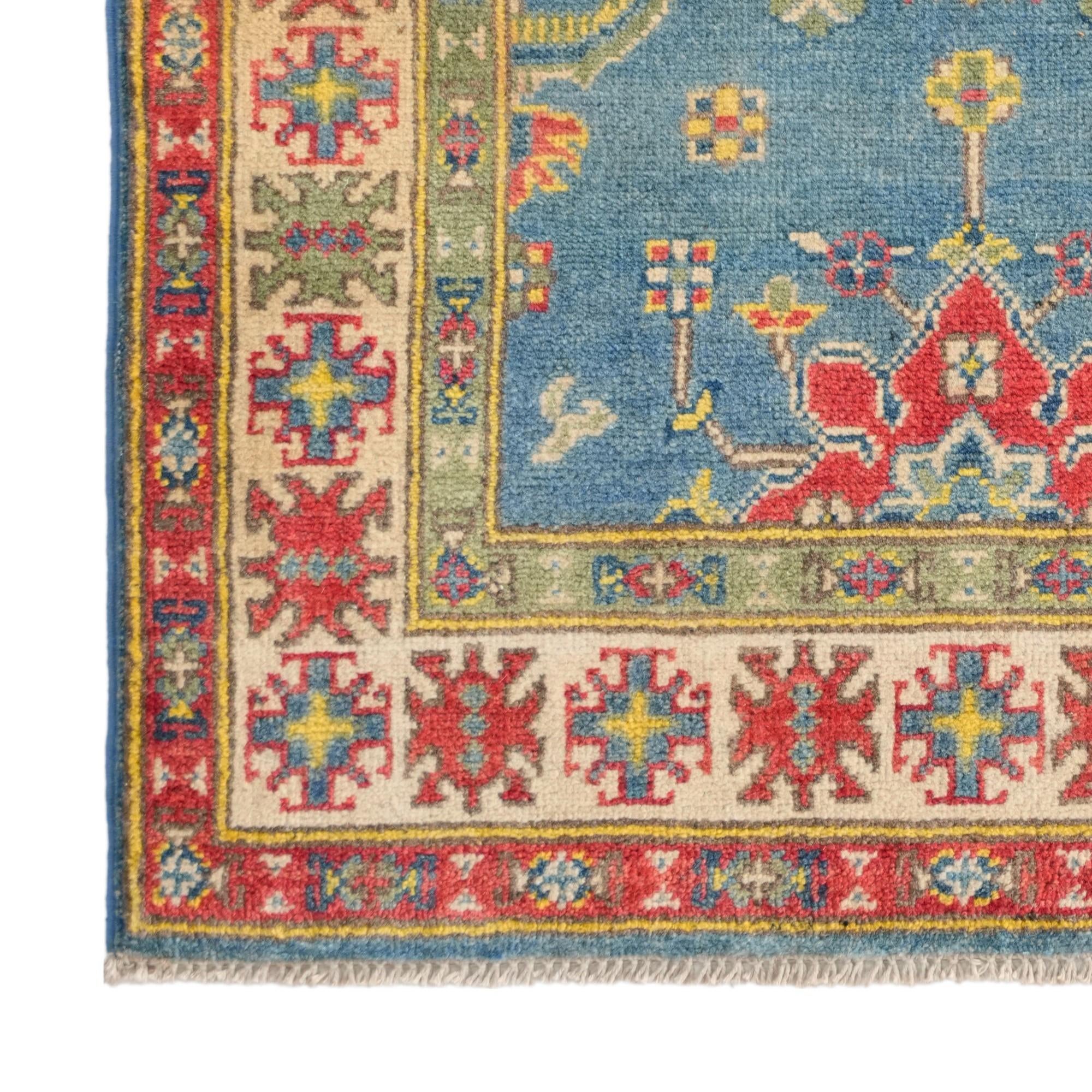 Detail image 7 of 12: 2' 9 x 4' 2 Hand Knotted Kazak Rug