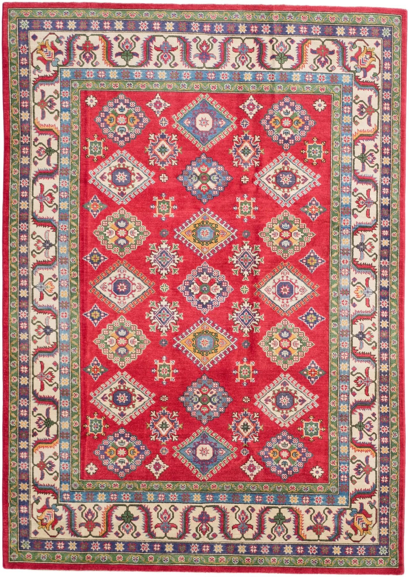 6' 10 x 9' 8 Hand Knotted Kazak Rug
