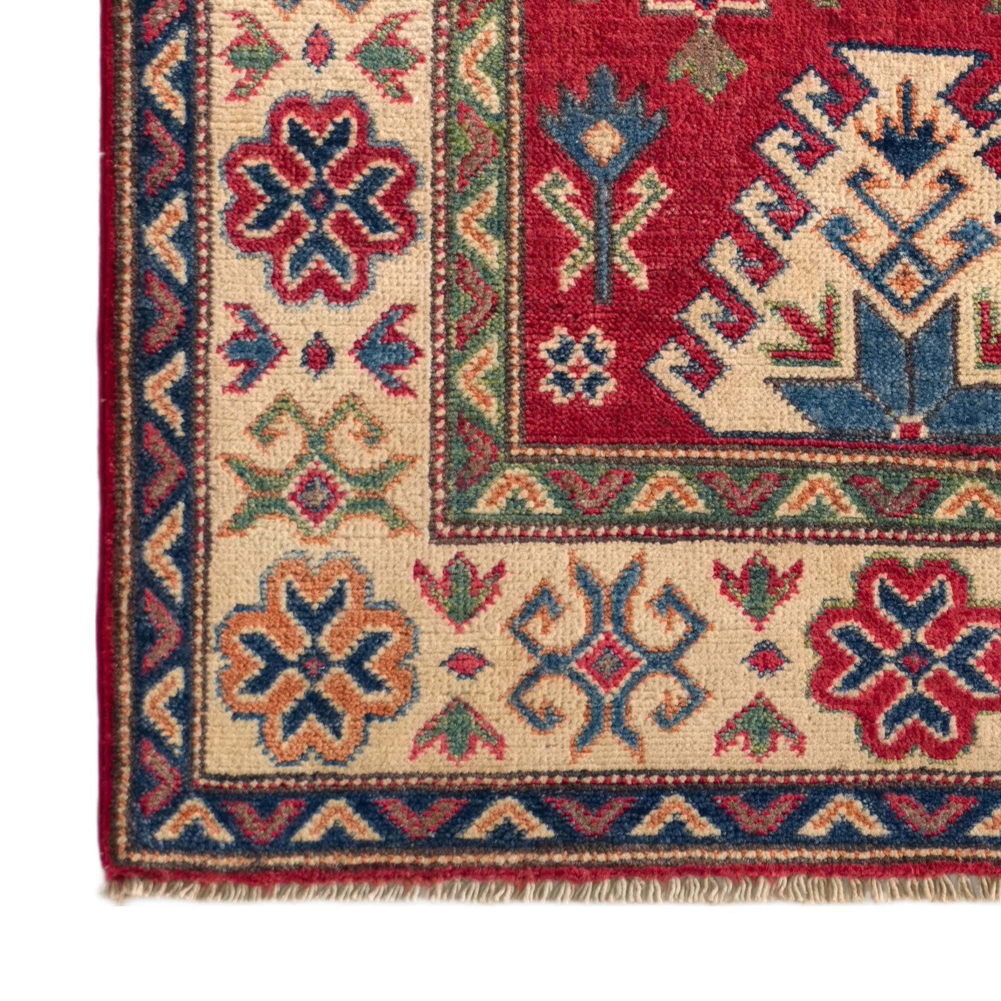 85cm x 130cm Hand Knotted Kazak Rug