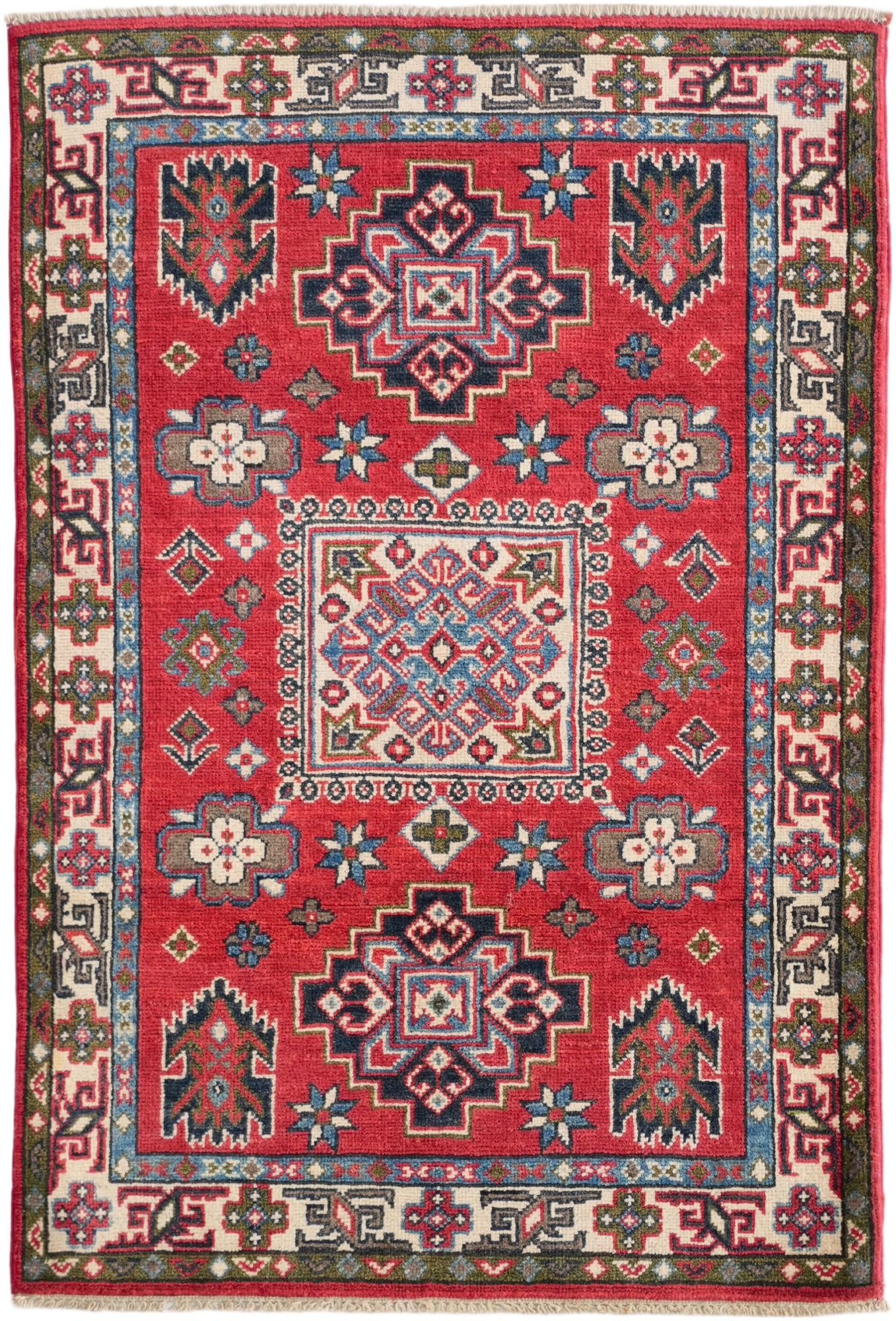 2' 10 x 4' 2 Hand Knotted Kazak Rug