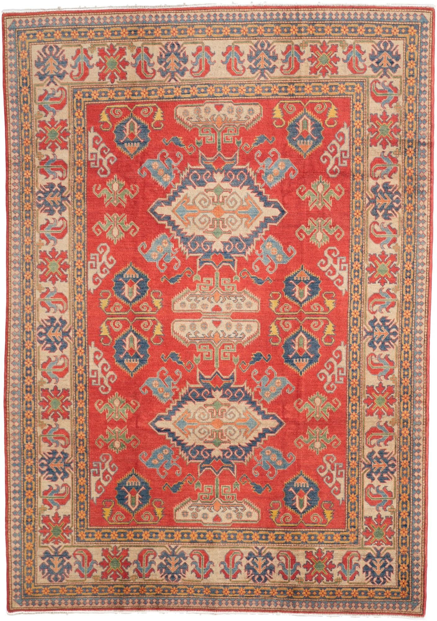 7' 7 x 10' 10 Hand Knotted Kazak Rug