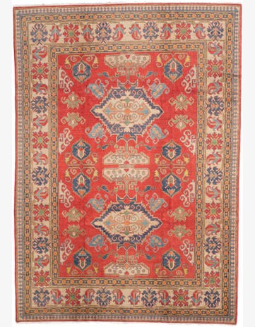 7' 7 x 10' 10 Hand Knotted Kazak Rug