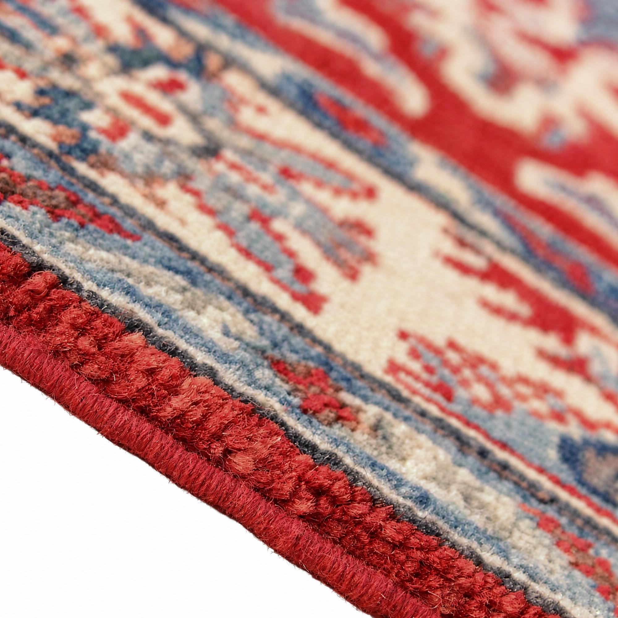 Detail image 7 of 11: 3' 5 x 4' 11 Hand Knotted Kazak Rug